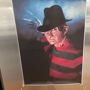 Freddy Krueger Inspired Horror vinyl Art - Red & Black